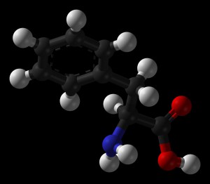 L-phenylalanine-3D-balls