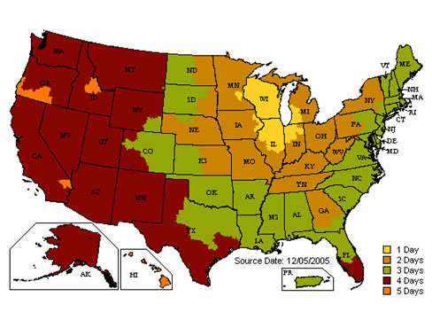 UPS map