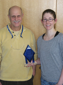 Noel Stanton and Meshel Mork with the WAHMR award.