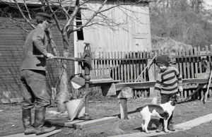 A photo of a backyard well used in the video. Photo credit: Wisconsin Historical Society, WHS108018