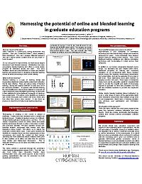 Harnessing the potential of online and blended learning in graduate education